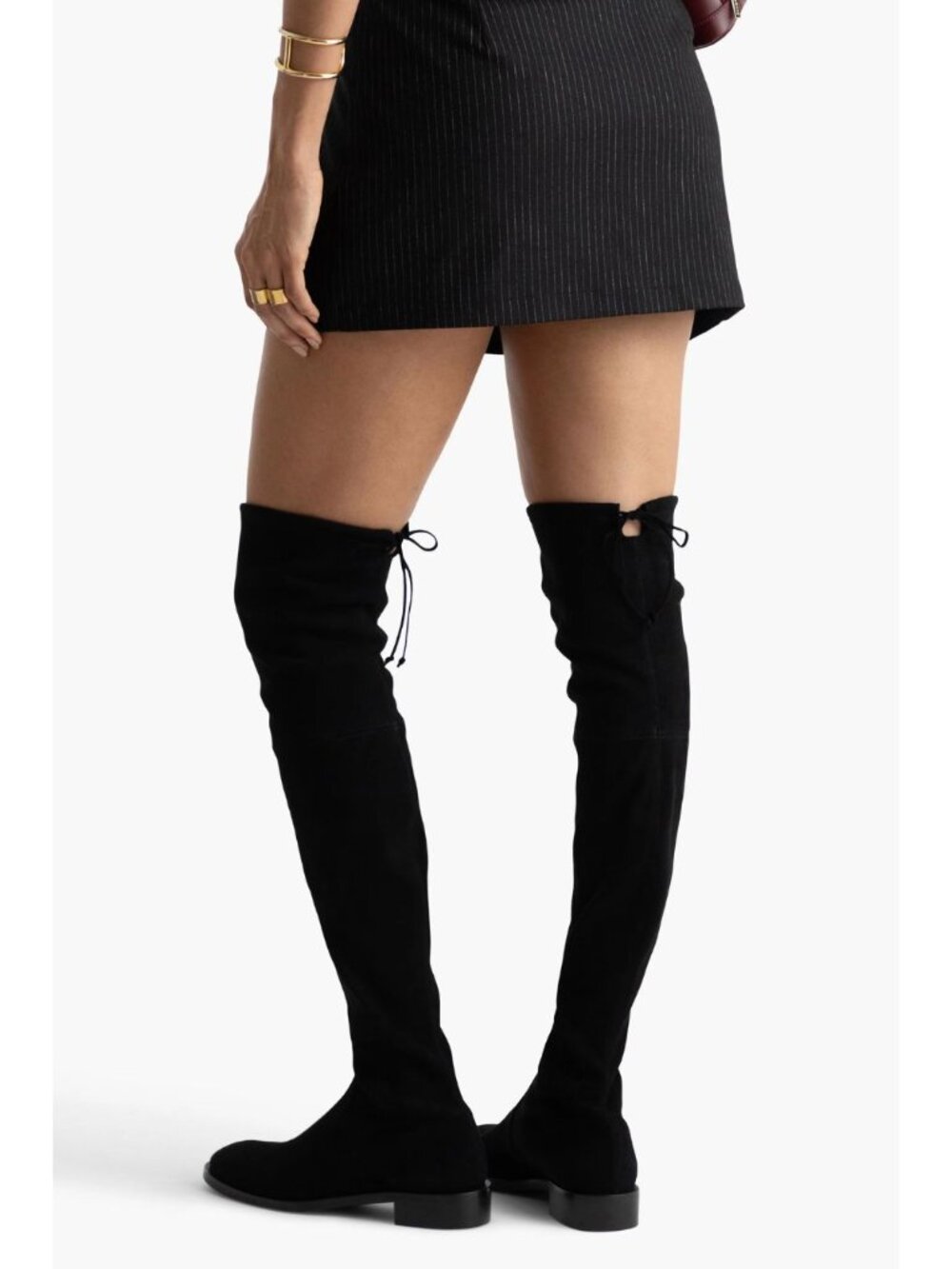 Stuart Weitzman Jocey stretch-suede over-the-knee boots Size 9.5